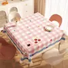 Toalha de Mesa Quadrada Desenho Animado Impermeável à Prova de Óleo Lavável Resistente ao Calor Toalha de Mesa de Jantar Luxo Leve High-End Dopamina Pano de Mesa de Centro