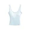 Top de Tirantes Sexy sin Espalda para Mujer con Almohadillas en el Pecho, Nuevo Estilo de Verano, Elástico Ajustado, Estilo Corto, Camisola de Ropa Interior