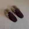 Sapatos peludos retrô de bico quadrado e salto grosso para mulheres, novidades outono e inverno 2026, tamancos quentes de pelúcia sem cadarço e bico fechado