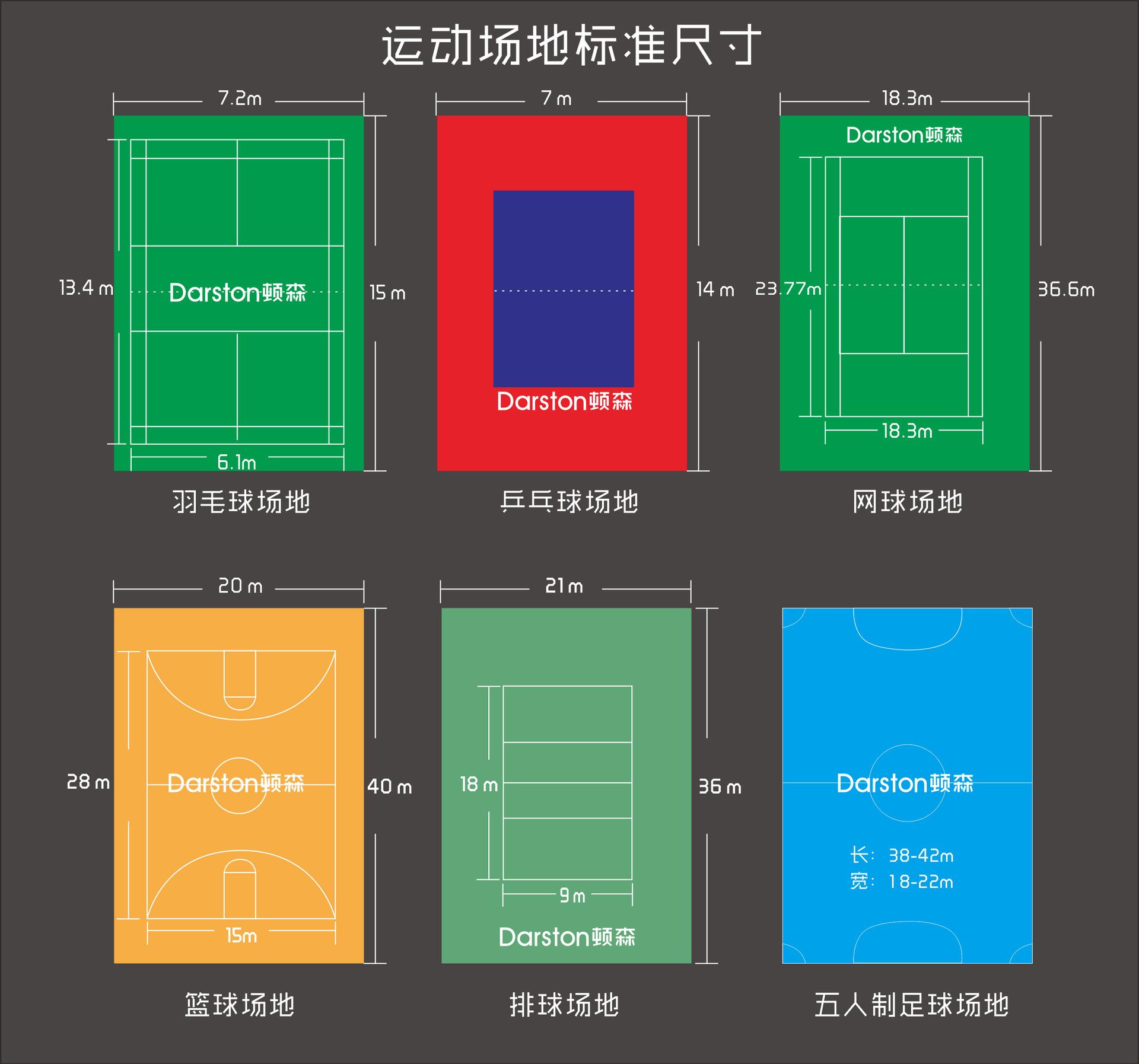 运动场馆尺寸图