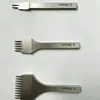 Herramientas DIY para Marroquinería: Cuchillo de Tallado en Cuero en Forma de Diamante, Cincel para Arte en Cuero, Cincel Plano Diagonal, Punzón para Cuero 3/4/5/6 mm Acero Blanco