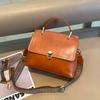 Bolsa Transversal Feminina de Couro Genuíno, Grande Capacidade, Novo Modelo 2026, Moda Primavera e Verão, Bolsa de Mão e Bolsa de Ombro de Nicho de Alta Qualidade