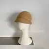Chapéu de Equitação de Lã Estilo Intelectual Fumeng para Mulheres Outono Inverno Boina Reta Retrô Chapéu Balde Quente Versátil