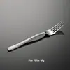 Eain Juego de Cubiertos Occidentales Alemanes de Acero Inoxidable 304 Tenedor Cuchara Cuchillo Patrón Tejido Cuchillo para Bistec Engrosado Tenedor de Postre Cuchara de Postre Juego de 4 Piezas