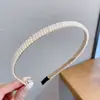 Tiara de Pérolas Artificiais de Luxo para Mulheres 2026 Novo Estilo Aro de Cabelo Versátil para Sair Clipe de Cabelo Alto para o Verão Acessórios de Cabelo