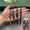 Arma antigua Tang Hengdao Han Jian Mini espada pequeña arma mochila colgante llavero metal juguete para niños espada