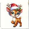 Brinco de Rena de Natal Desenho Animado Decoração de Natal Transfronteiriço Pingente de Acrílico Ornamento Decoração de Cena Estrada