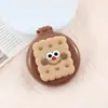 Peine Pequeño de Galletas Lindo Portátil Mini Peine de Cojín de Aire Estudiante Plegable Peine de Bolsa de Aire Peine Masajeador Espejo Integrado