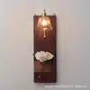 Lámpara de Pared Antigua Media para Sala de Estar Lámparas Decorativas de Fondo Estilo Retro Tranquilo Lámpara de Mesita de Noche para Habitación de Homestay Lámpara de Pared para Pasillo