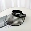 Chapéu protetor solar grande para áreas externas, chapéu de palha com proteção UV para praia e verão, novo para mulheres
