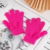 Ropa de Punto Cálida para Otoño e Invierno Guantes Mágicos de Color Puro Creativos Guantes para Estudiantes Medianos Venta Directa de Fábrica con Impresión de Logo