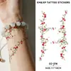 Pegatinas de Tatuaje Creativas Flor de Serpiente Coloridas Transfronterizas, Impermeables de Larga Duración, Maquillaje Corporal Elegante Tradicional para Brazos de Niñas