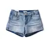 Shorts Jeans de Cintura Baixa com Quadril Largo, Bigodes de Gato, Verão 2026, Novo, Versátil, Retrô, Slim Fit, Casual