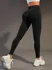 Pantalones de Yoga Transfronterizos con Efecto Push-Up, Pantalones Largos Deportivos de Mujer de Cintura Alta que Levantan los Glúteos, Alta Elasticidad, Secado Rápido, Ajustados, Sin Costuras