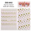 Pegatinas para Uñas de Corazón Personalizables, Lote Mixto de Varios Estilos, Corazón de Color Sólido Simple Versátil Plano, Pegatinas para Uñas DIY Estilo Dh