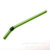 8*190 Fabricante Creativo Vidrio Transparente Colorido Resistente al Calor de Alto Borosilicato Popote de Bambú Artesanía Hecha a Mano Venta al por Mayor