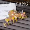 Novo Prendedor de Cabelo Colorido de Ácido Acético Flor de Pérola Grande Quantidade de Cabelo Prendedor Tubarão Penteado de Sentido Avançado Acessórios de Cabelo para Mulheres