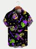 Camisa de Elementos Creativos Transfronterizos de Comercio Exterior 2023 Nueva Impresión Digital 3D Camisa Holgada de Manga Corta Moderna Top para Hombre