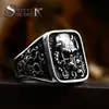 Acero Guerrero comercio exterior nuevo anillo de acero inoxidable al por mayor estilo punk hip hop titanio acero pulpo calavera anillo