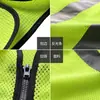 Chaleco Reflectante de Malla Transpirable Chaleco de Seguridad Reflectante Construcción Saneamiento Fluorescente Multibolsillos Ropa Reflectante