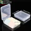 Caixa de Armazenamento de Cotonetes Transparente Fosca, Opções de Compartimento Único ou Duplo, Caixa de Cotonetes com Tampa Flip-Top, Organizador de Cotonetes Doméstico para Beleza