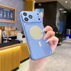 Aplicable para iPhone 17 Pro Max Funda de Teléfono Magnética con Espejo Apple 16 Sin Bordes Ventana Grande Disipación de Calor Funda Protectora