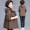 Abrigo cortavientos de primavera para madre 2025 nuevo chaqueta casual para mujeres de mediana edad y mayores esposa rica primavera y otoño talla grande