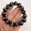Pulsera de cuentas de ágata natural cielo cuentas redondas Ágata blanco y negro Pulsera Ojo de Cielo Hombres y mujeres pulsera hombres y mujeres