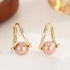 Diseño de Nicho Estilo Coreano, Pendientes de Moda y Elegantes, Estilo Socialité, Versátiles, Lujo Ligero, Estilo Influencer de Internet, Pendientes de Oro Kc para Mujer