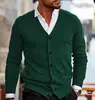 Amazon transfronterizo abrigo suéter para hombre otoño e invierno nuevo suéter para hombre cuello en V manga larga cárdigan ajustado
