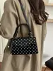 Bolso Casual Simple Nuevo de Otoño con Estampado y Lunares Elegante Moderno de Hombro Cruzado de Mano Pequeño Cuadrado para Mujer
