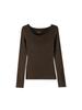 Camisa Básica Tricô Evertrue Viscose 2025 Outono Estilo Coreano Cor Lisa Manga Longa Comprimento Médio 62706