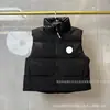 Comércio Exterior Transfronteiriço Grande Marca 2267 Colete Feminino Curto de Penas Gola Alta com Zíper Colete Espessado Quente Versátil Casual