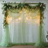 Cortina de Gasa de Malla Grande Transfronteriza Decoración de Escenario para Bodas al Aire Libre Fondo Cortina de Boda Dropshipping