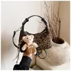 Bolso de mano minimalista con estampado de leopardo transfronterizo para mujer 2025 nuevo otoño e invierno personalidad moderno bolso cruzado moda tote bolso dumpling