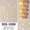 Adesivos de Unha Estrela de Cinco Pontas Mais Vendidos Transfronteiriços Estilo Europeu e Americano Mais Vendidos Vários Estilos Estrelas 3D Planos Impermeáveis Adesivos de Arte para Unhas DIY