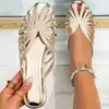 Medias Pantuflas Baotou para Mujer, Calzado de Verano para Exteriores, Zapatos de Jaula de Cerdo Calados, Estilo Romano de Vacaciones, Sandalias Planas de Talla Grande para Mujer