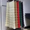 Calça Saia Plissada Miyake Feita à Mão para Mulheres, Design Longo, Estilo de Nicho, Cintura Elástica, Versátil, Calça Saia com Barra Larga, Calça Plissada