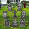 Placa Popular de Halloween Transfronteiriça, Placa Decorativa de Halloween em Forma de Lápide para Jardim Externo e Quintal
