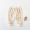Pantalones de bebé con apertura inferior, pantalones de otoño, pantalones largos de algodón puro, leggings sin costuras, pantalones ajustables con apertura inferior para recién nacidos, adecuados para primavera y otoño