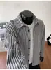 Camisa a Cuadros Finos Retro Japonesa de Manga Larga para Hombre Estilo Perezoso de Primavera y Otoño Holgada Sencilla Casual Chaqueta Camisa a Cuadros