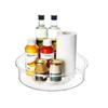 Bandeja giratoria de acrílico transparente para almacenamiento, organizador de condimentos de cocina, caja de almacenamiento, gabinete, bandeja giratoria, estante de almacenamiento