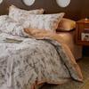 High-end de cetim de algodão conjunto de quatro peças classe A puro lençol de algodão canto colcha capa americana retro cama de algodão de fibra longa