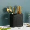 Soporte de Palillos de Acero Inoxidable Engrosado Gancho de Pared para el Hogar Tipo Cuadrado Jaula para Palillos Soporte para Palillos Estante Escurridor de Vajilla Venta al por Mayor
