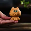 Boj Madera de Sándalo Dorado Talla en Madera Dios de la Riqueza Gato Kabibala Ciervo Artesanías Adornos Animal de Madera Escritorio Gusano de Té