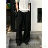 Calça social masculina de novo estilo, calça de perna larga elegante e moderna, cintura alta, corte solto e com bom caimento