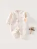 Mono acolchado cálido de otoño e invierno para bebé, conjunto de gateo para recién nacido de primavera y otoño, mameluco de mariposa con mangas largas