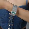 Pulsera de acero de titanio chapada en oro estilo palaciego retro europeo y americano, pulsera con diseño de panal de abeja de personalidad, joyería de moda, pulsera con incrustaciones de diamantes