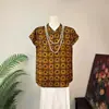 Zhi LiNovo Top Jacquard Retrô Estilo Chinês Manga Curta Verão 2026 Novo Gola Alta Estilo Nacional Moda de Nicho para Mulheres