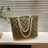 Ropa de Algodón para Primavera y Otoño Bolso de Mujer Bolso Bandolera de Gran Capacidad Bolso Tote Bolso de Hombro Bordado Acolchado Nylon de Exportación Bolso de Mujer para Viajes